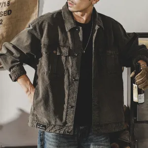 Men's Corduroy Vintage Cargo Jacket