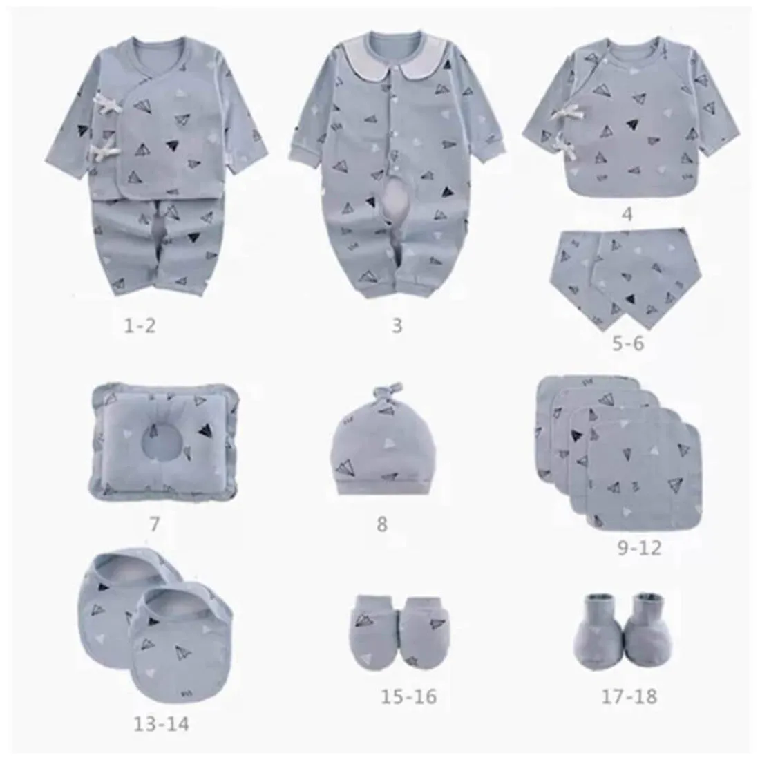 Newborn Baby Boy/Baby Girl 21pcs Gift Box, Blue (0 - 12 Months)